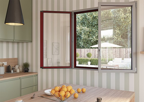 ouvrant discret en aluminium avec bicoloration