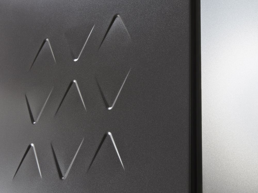 zoom sur porte d'entrée aluminium