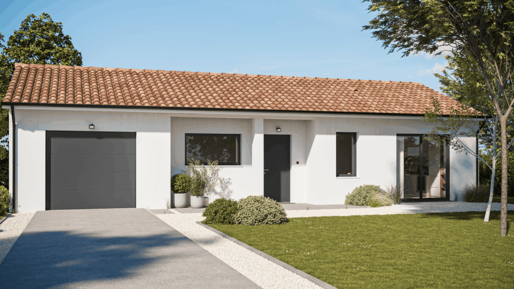 une maison contemporaine avec un garage