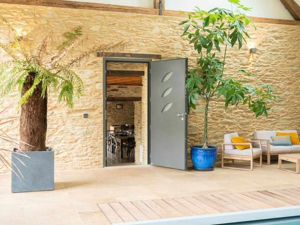 porte d'entrée en aluminium opoolnort