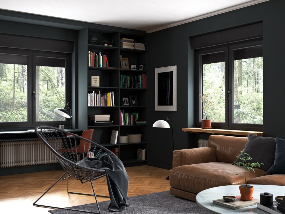 volet roulant bloc baie chrono one dans un intérieur de maison contemporain