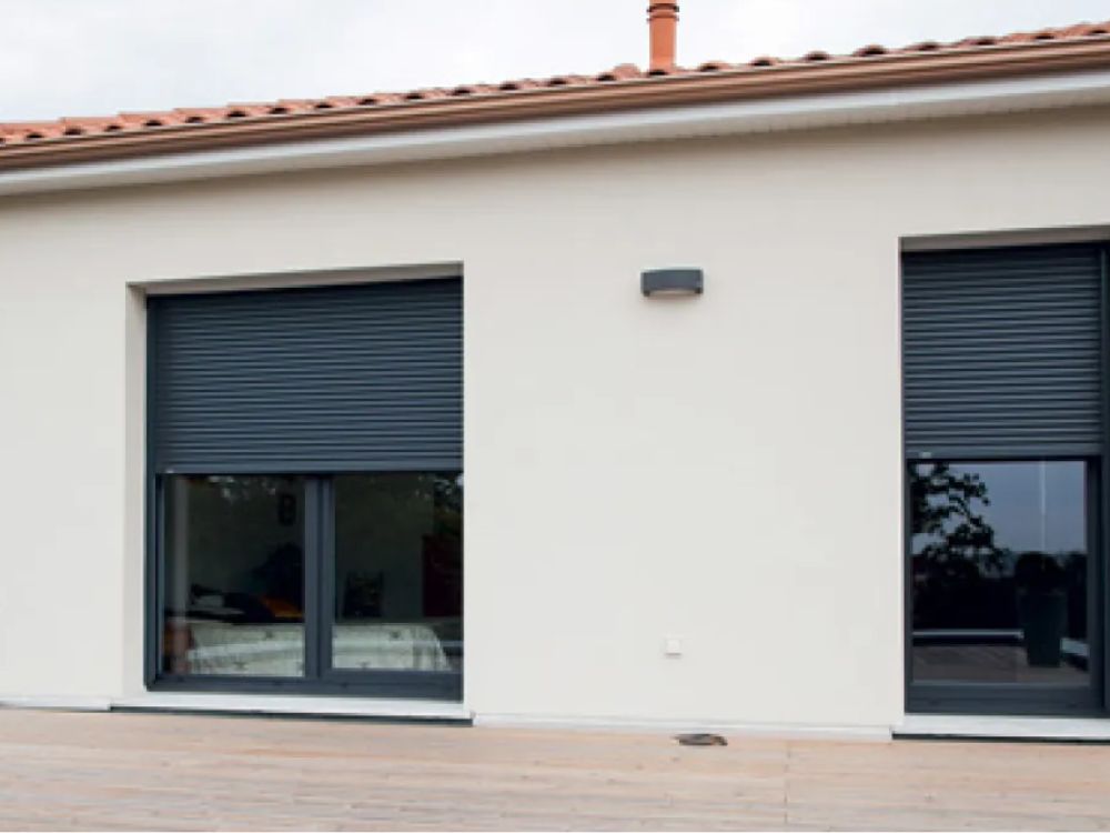 volet roulant demi linteau sur une maison neuve