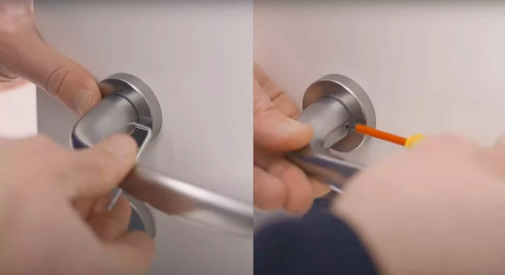 démonter une poignée de porte d'entrée