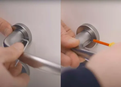 démonter une poignée de porte d'entrée