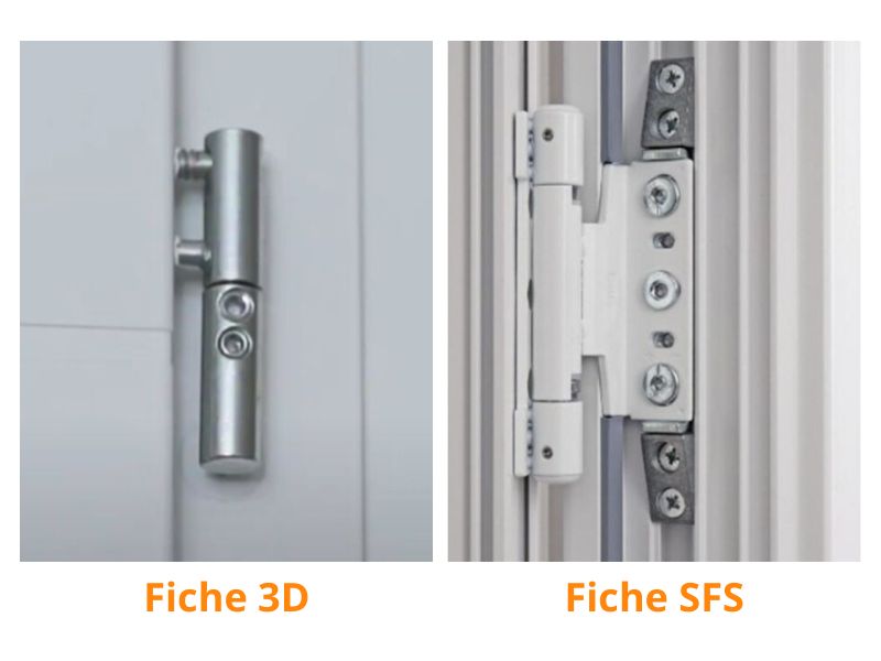 présentation des 2 types de fiches pour les portes d'entrée